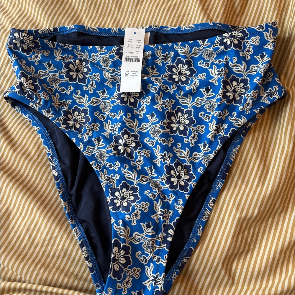 J.Crew Blue Floral Bikini Bottoms